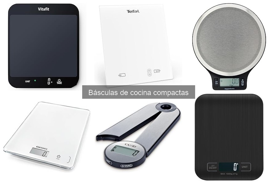 Alternativas a básculas de cocina compactas para ahorrar espacio