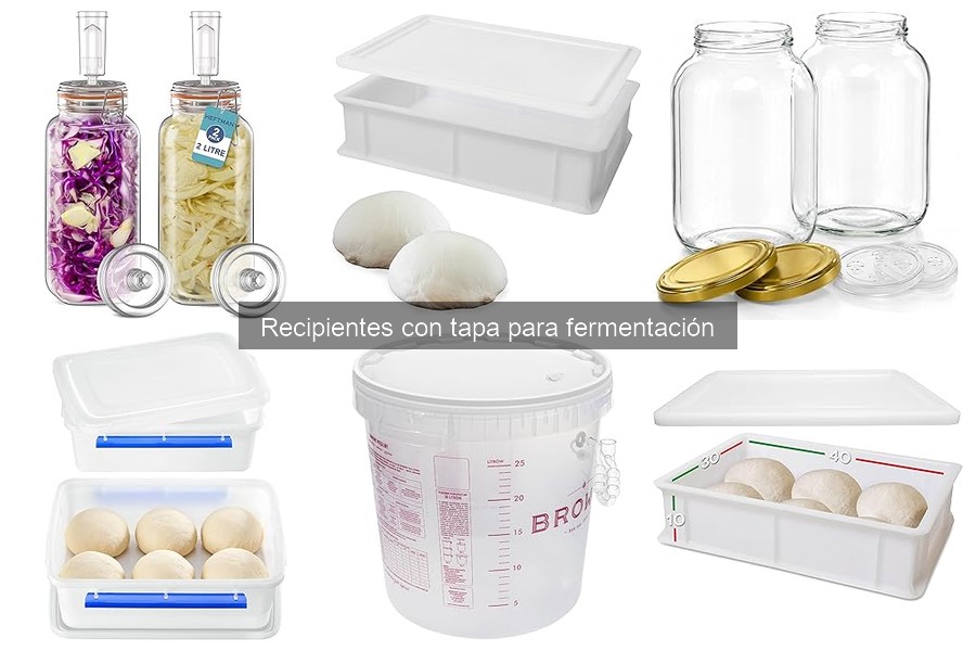 Alternativas a recipientes con tapa para fermentación de pan
