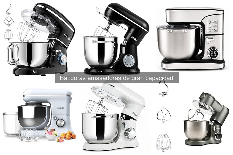 Batidoras amasadoras de gran capacidad para repostería