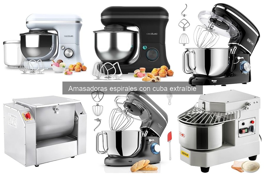 Cómo elegir la mejor amasadora espiral con cuba extraíble