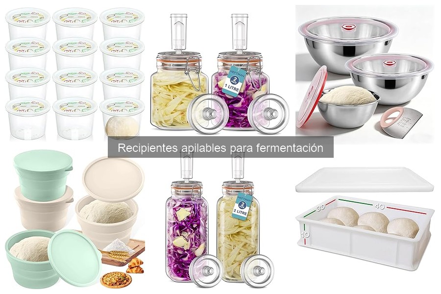 ** Cómo usar recipientes apilables para fermentación de masa
