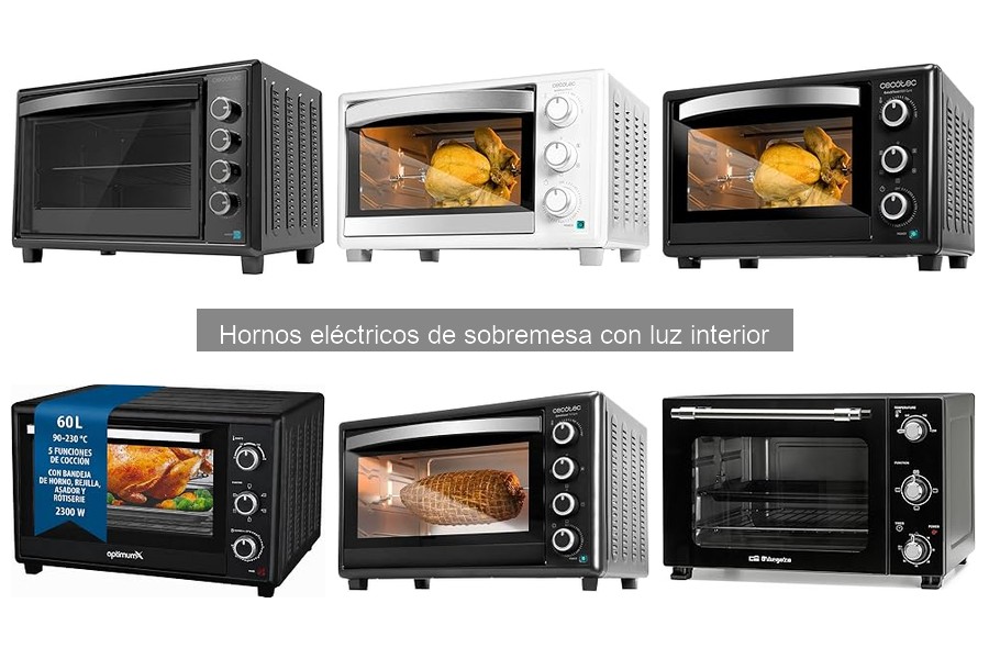 Cómo usar un horno eléctrico de sobremesa con luz interior