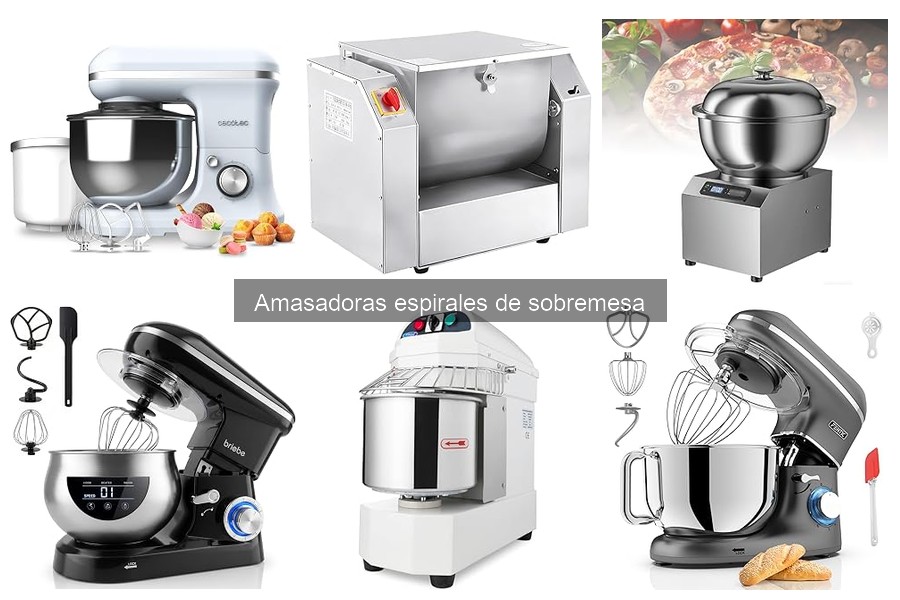 Comparativa de Amasadoras Espirales de Sobremesa