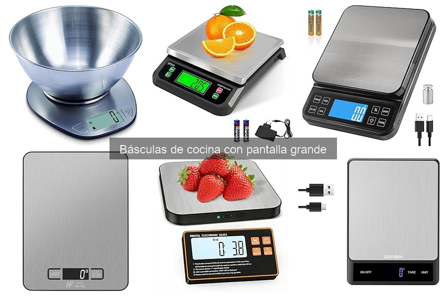 Comparativa de Básculas de Cocina con Pantalla Grande