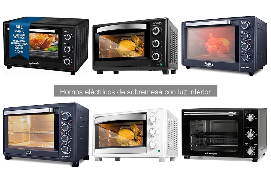Comparativa de Hornos Eléctricos de Sobremesa con Luz Interior