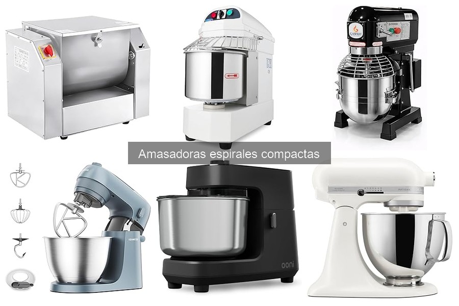 Comparativa de las mejores amasadoras espirales compactas
