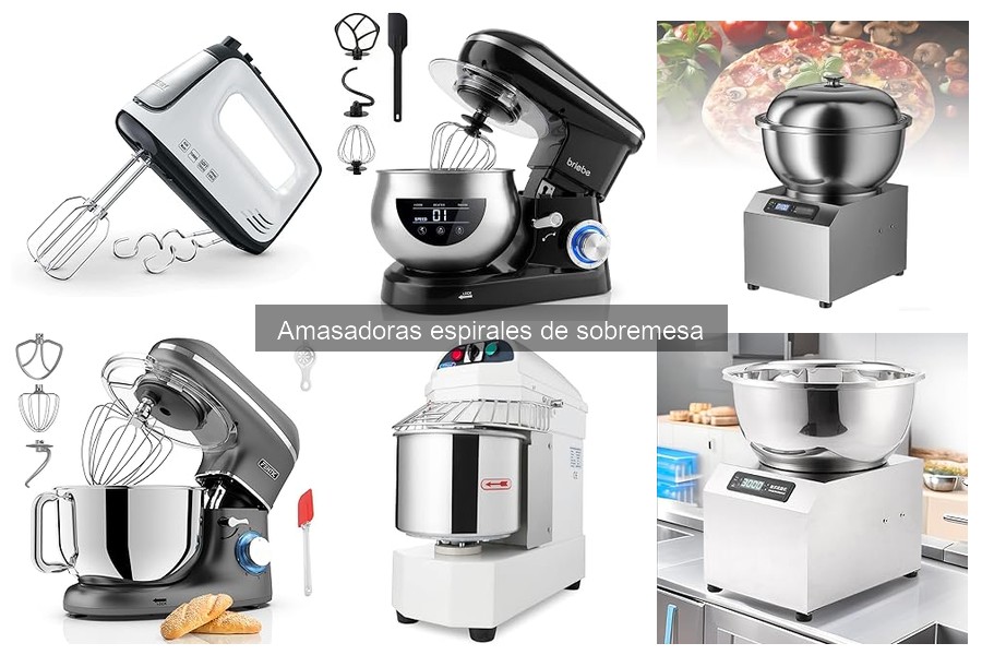 Comparativa de las mejores amasadoras espirales de sobremesa