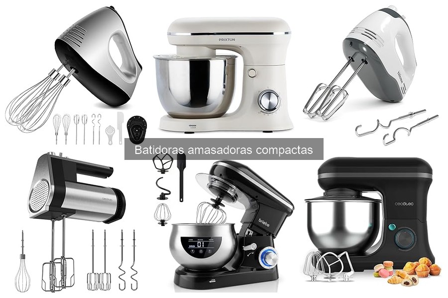 Comparativa de las Mejores Batidoras Amasadoras Compactas 2023