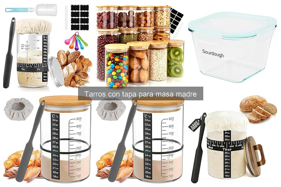 Comparativa de tarros con tapa para masa madre: Mejores opciones