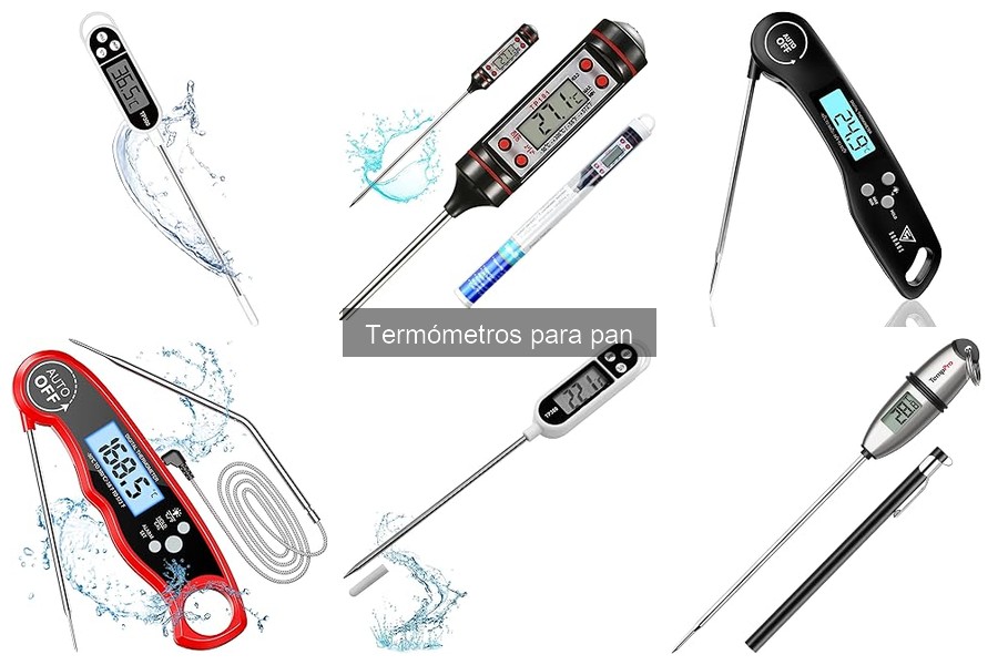 Comparativa de termómetros digitales y de sonda para pan