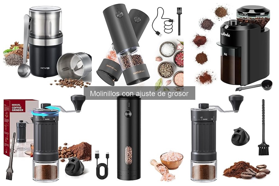 ** Comparativa: Molinillos con ajuste de grosor vs. manuales