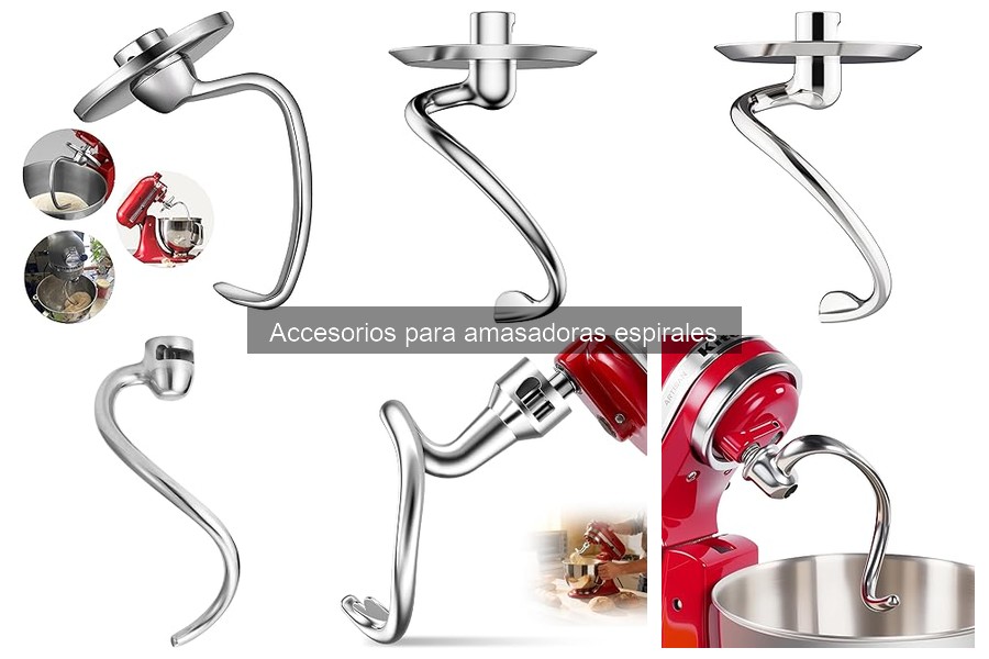 Diferencias en accesorios para amasadoras espirales y otras