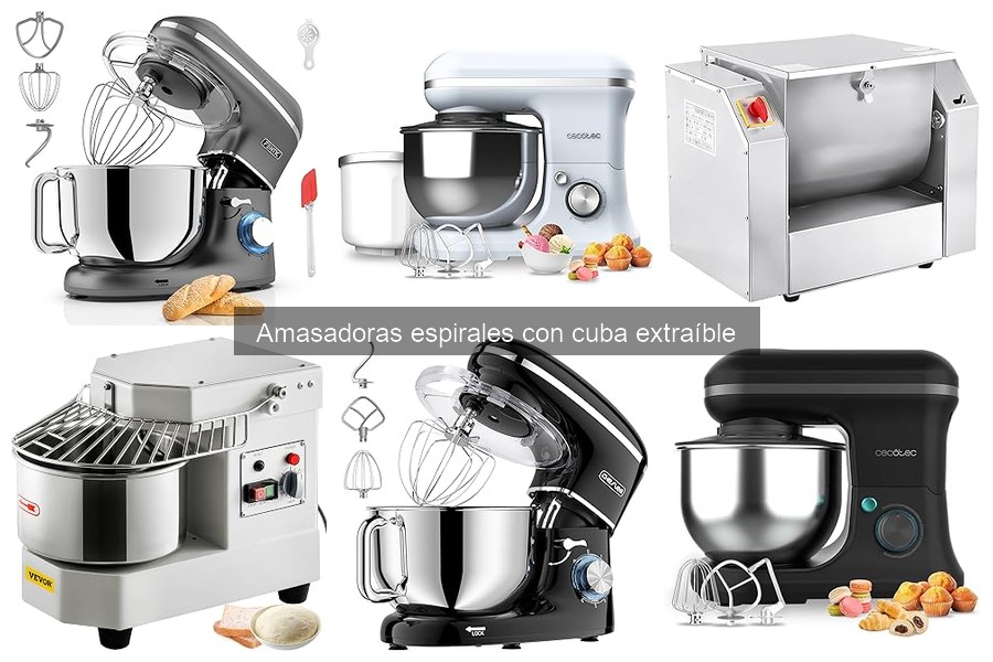 Dónde comprar amasadoras espirales con cuba extraíble