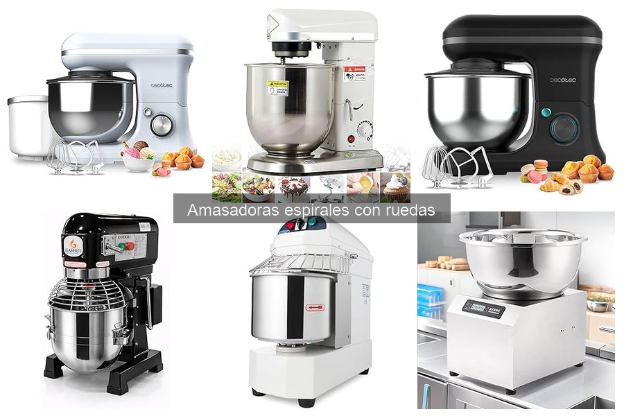 Dónde comprar amasadoras espirales con ruedas: mejores opciones