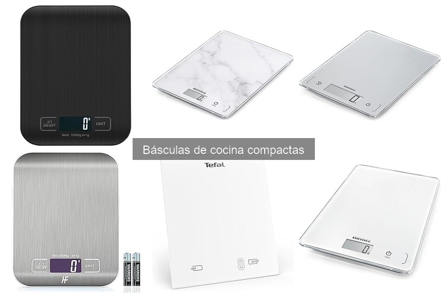 Funciones adicionales de las básculas de cocina compactas