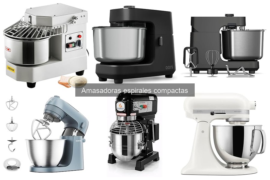 Guía de compra de amasadoras espirales compactas