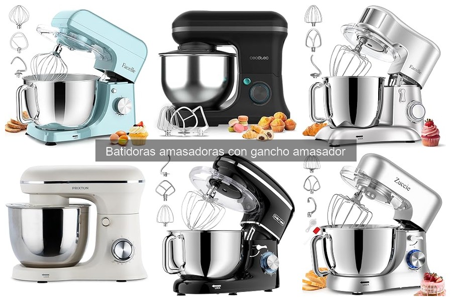 Guía de compra de batidoras amasadoras con gancho amasador