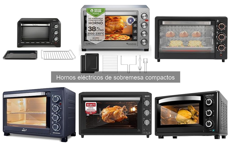 Instrucciones para usar un horno eléctrico de sobremesa compacto