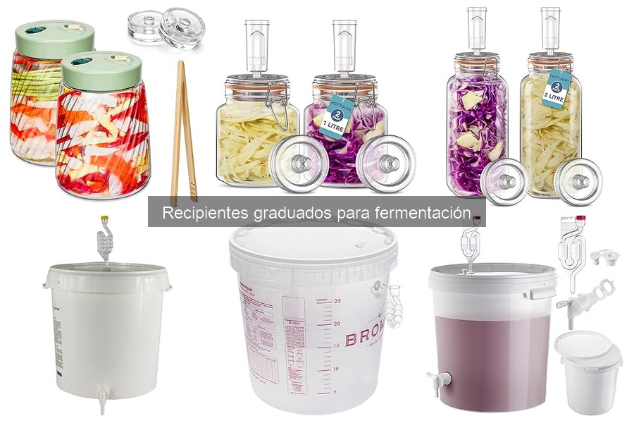 Mantenimiento de recipientes graduados para fermentación