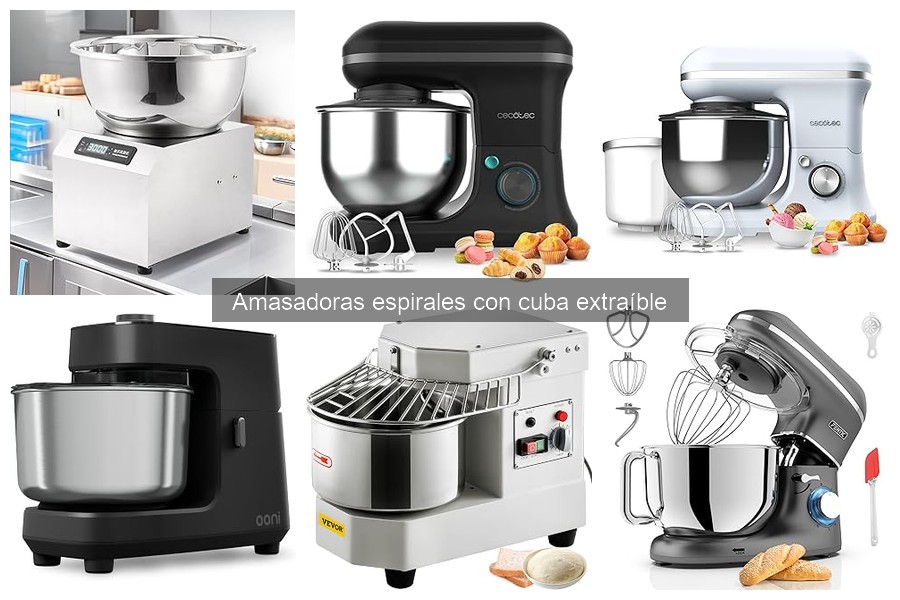 Mejores amasadoras espirales con cuba extraíble 2023