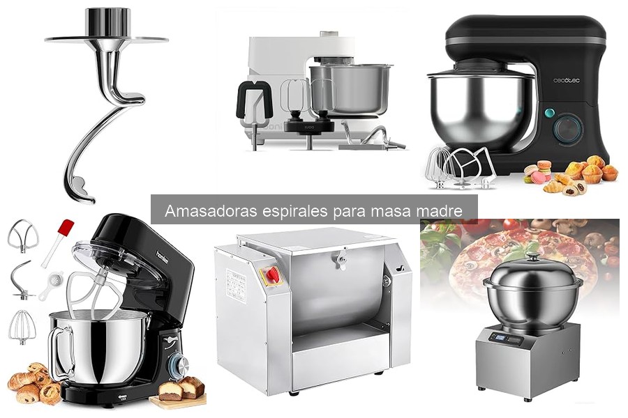 Mejores amasadoras espirales para pan de masa madre