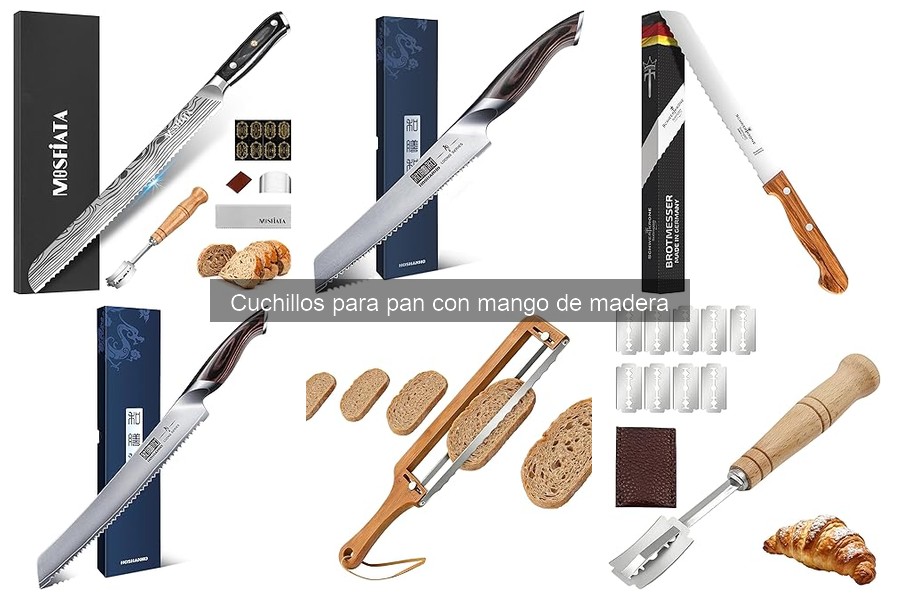 Mejores ofertas de cuchillos para pan con mango de madera