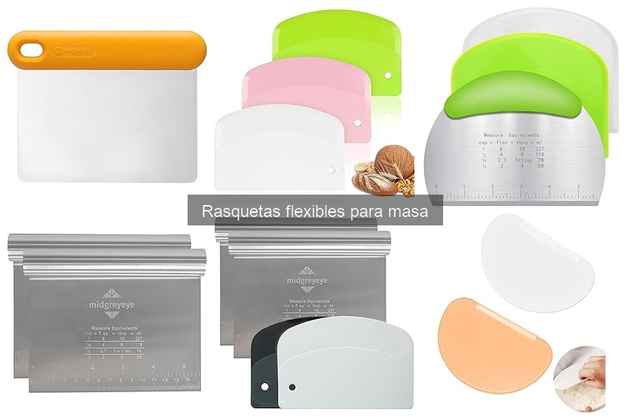 Mejores rasquetas flexibles para masa: comparativa de marcas
