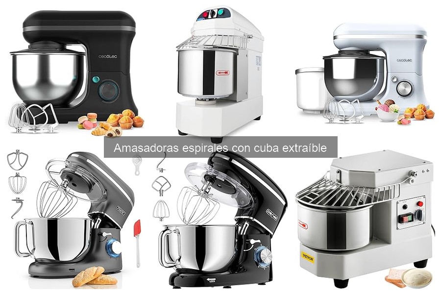Opiniones sobre amasadoras espirales con cuba extraíble