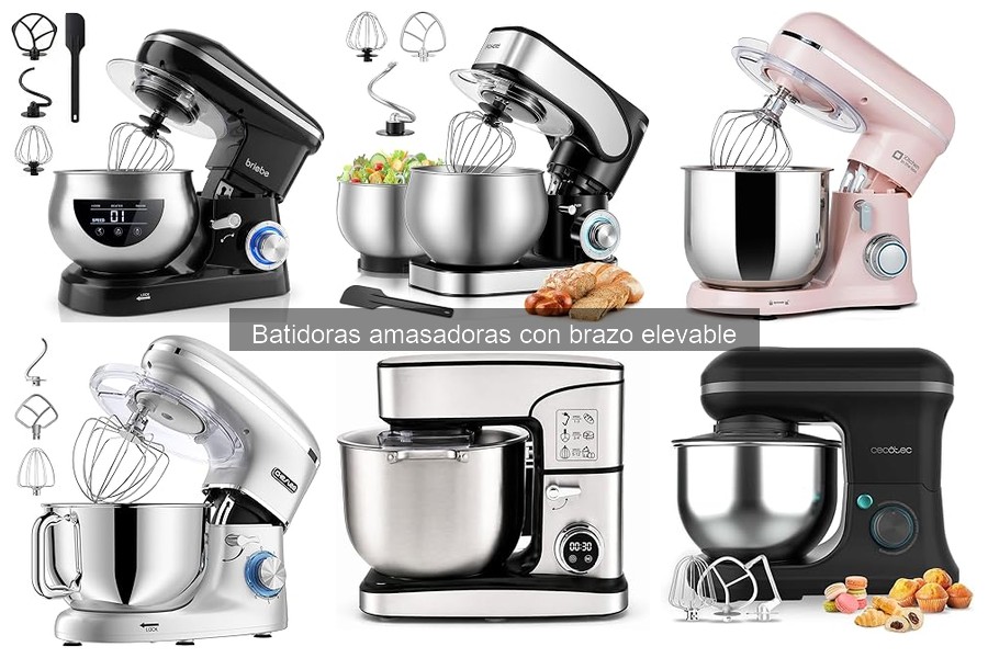 ¿Qué es una batidora amasadora con brazo elevable?