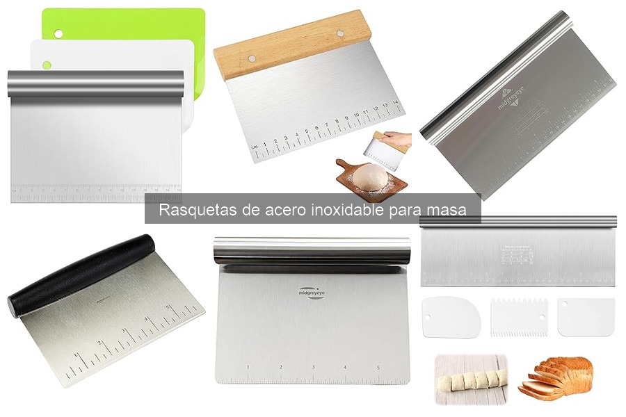 ¿Qué son las rasquetas de acero inoxidable para masa?