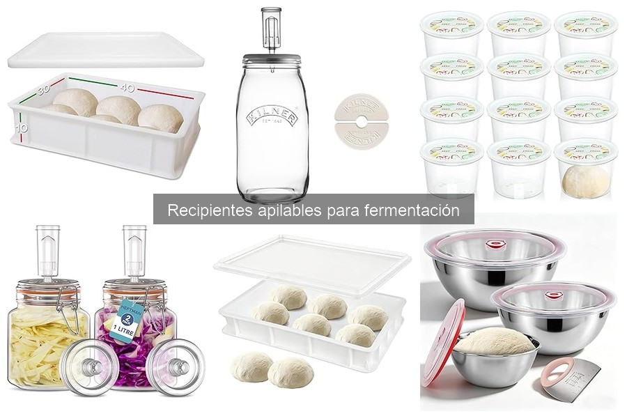 ¿Qué son los recipientes apilables para fermentación?