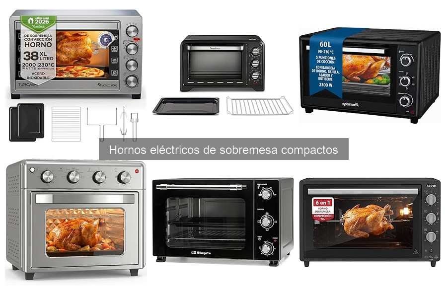 Recetas fáciles para horno eléctrico de sobremesa compacto