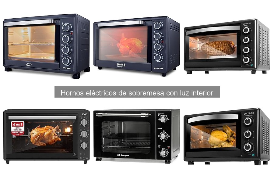 Recetas fáciles para horno eléctrico de sobremesa con luz
