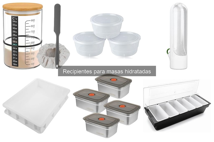 Recipientes para masas hidratadas en panadería profesional