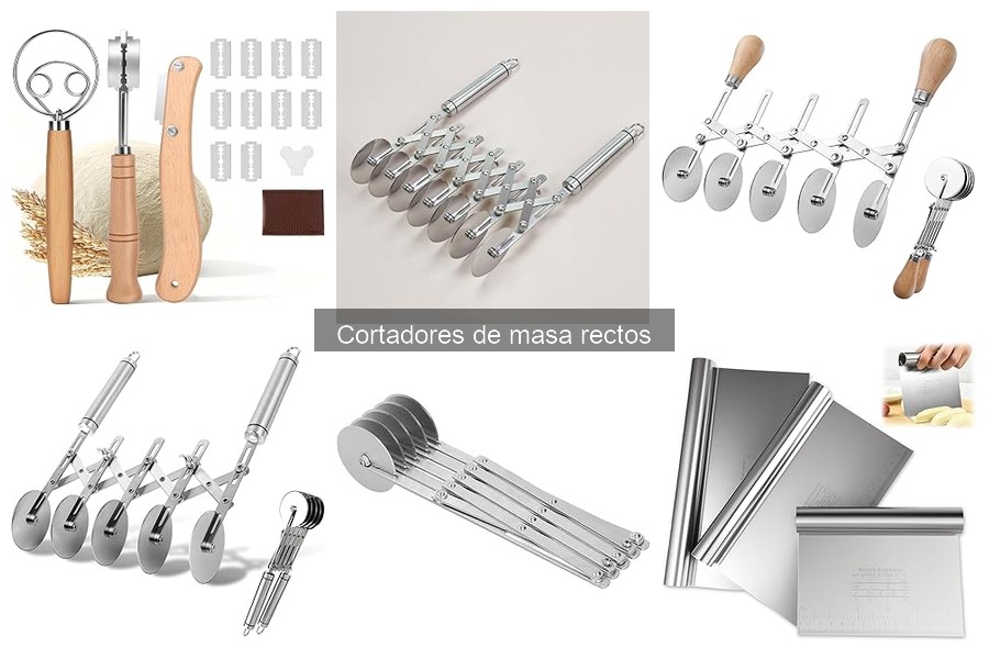 Tipos de cortadores de masa rectos para pan y repostería