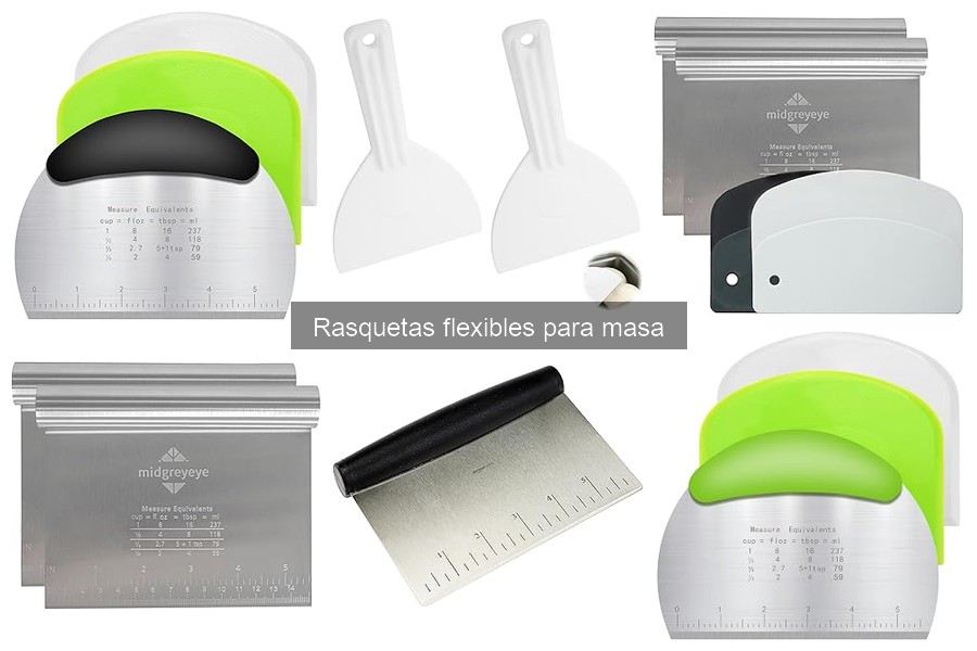 Tipos de rasquetas flexibles para masa: ¿Cuál elegir?