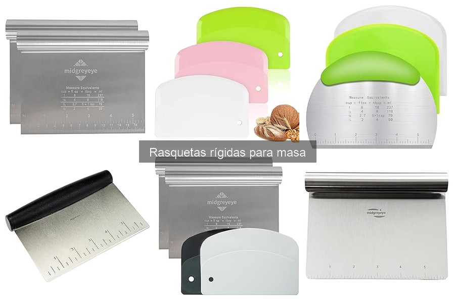 Tipos de rasquetas rígidas para masa y sus diferencias