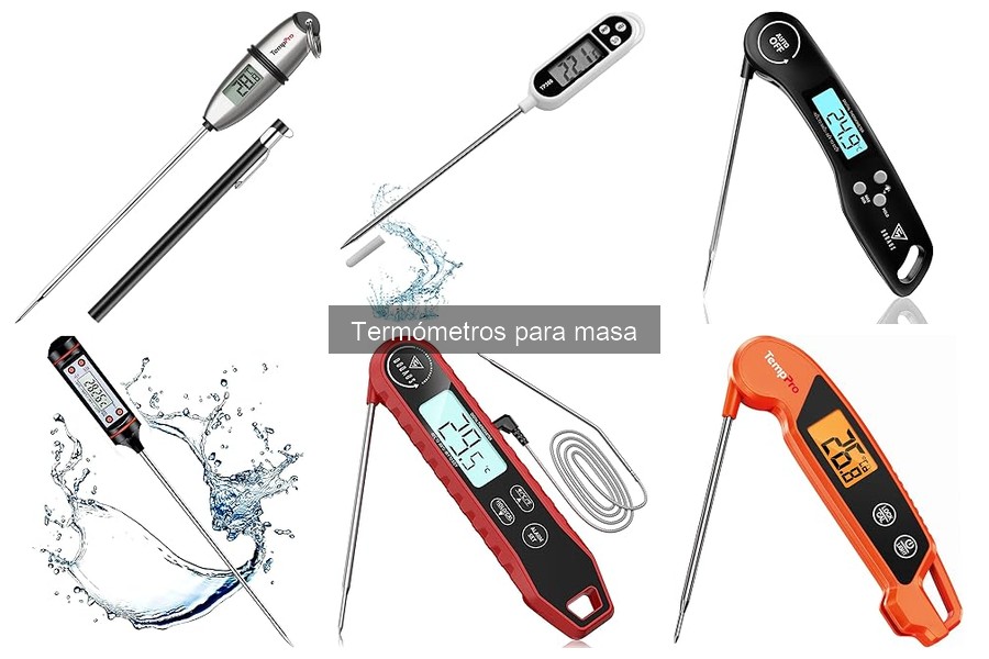 ** Tipos de termómetros para masa: Digitales y más