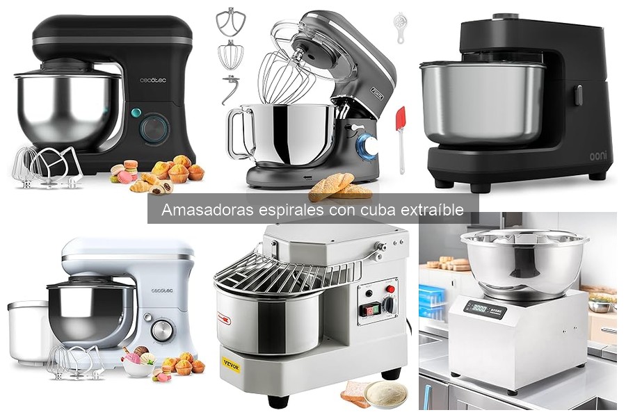 Ventajas y desventajas de las amasadoras espirales con cuba extraíble