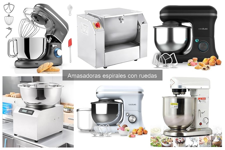Ventajas y desventajas de las amasadoras espirales con ruedas